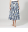ワープフラワープリント　ギャザースカート