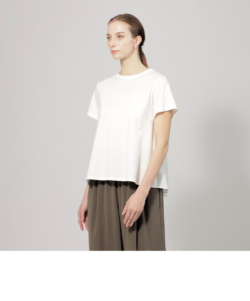 ストレッチジャージー バックフレアカットソー