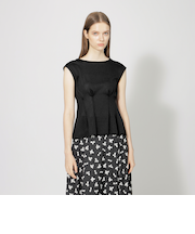 レーヨンストレッチ ペプラムニット