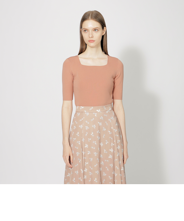 【2024年秋冬モデル】キュプラベーシック スクエアネックニットプルオーバー