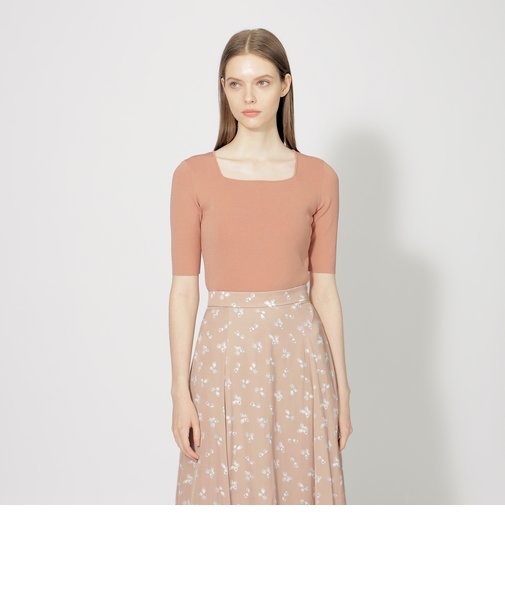 【2024年秋冬モデル】キュプラベーシック スクエアネックニットプルオーバー