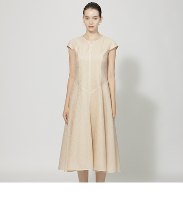 ナイロンジャカード フレアドレス