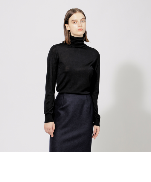 SLOWOOL ベーシックタートルネックニット