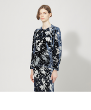 【EPOCA DI BASE】 フラワーオパールプリント パフスリーブブラウス 《WEB&一部店舗限定》