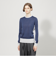 【EPOCA DI BASE】 ウールシルク バイカラーニット 《WEB＆一部店舗限定》