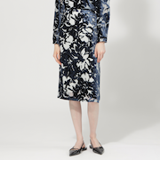 【EPOCA DI BASE】 フラワーオパールプリント タイトスカート 《WEB＆一部店舗限定》