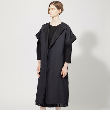 ウーステッドウールリバー ハーフスリーブコート