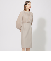 【24 TWENTY FOUR Noble】 シフォンコンビドレス