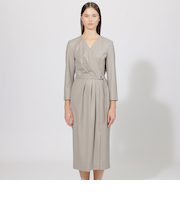 【EPOCA DI BASE】 コンパクトウールフラノ カシュクールドレス 《WEB＆一部店舗限定》