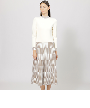 【EPOCA STORIA】 ジオメトリックジャカード ニットドレス  《WEB＆EPOCA THE SHOP店舗限定》