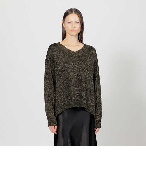 【EPOCA STORIA】 シャイニーラメニット Vネックプルオーバー  《WEB＆EPOCA THE SHOP店舗限定》