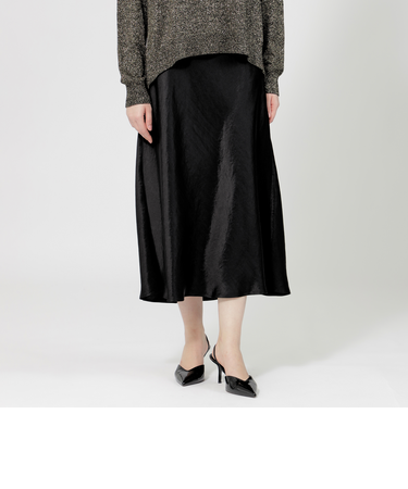 【EPOCA STORIA】 ヘビーサテン Aラインスカート 《WEB&EPOCA THE SHOP店舗限定》