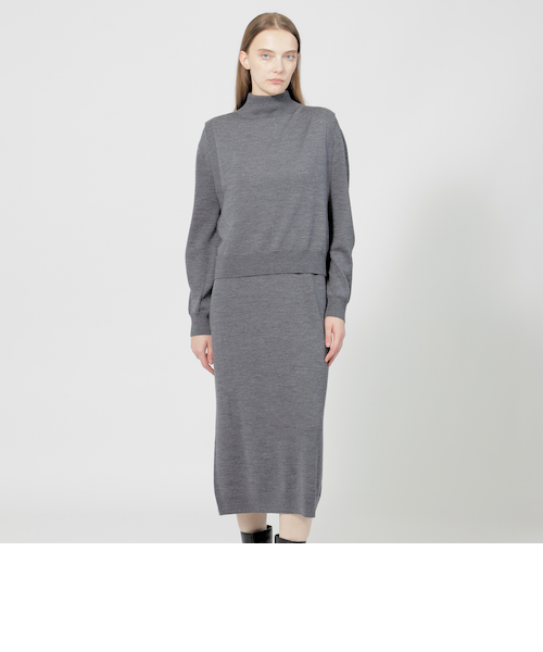 EPOCA STORIA】 フェイクレイヤード ニットワンピース 《WEB＆EPOCA