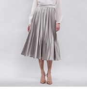 レザーライクエンボス プリーツスカート