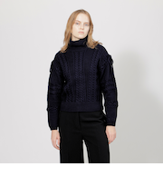 ウールケーブル タートルニット