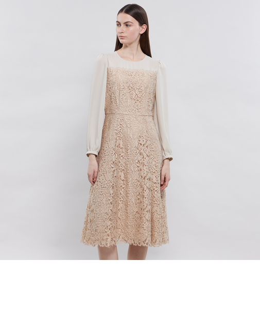 コットンリバーレース ドッキングドレス