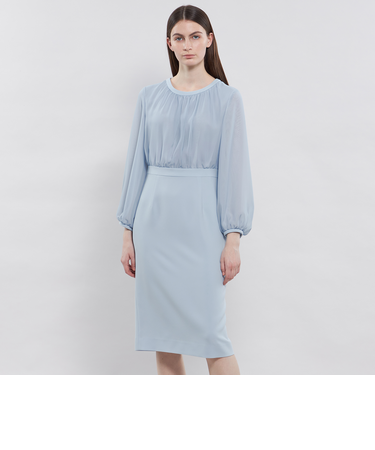 コンパクトダブルクロス シフォンコンビドレス