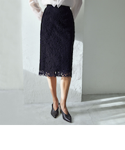 コットンリバーレース タイトスカート