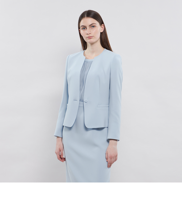 コンパクトダブルクロス ノーカラージャケット