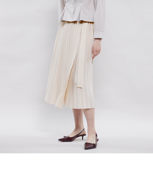 キュプラナイロン ニットプリーツスカート｜エポカの通販｜&mall