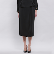 ソフトダブルクロス ラップデザインスカート