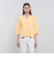 【La maglia】 キーネックニットプルオーバー