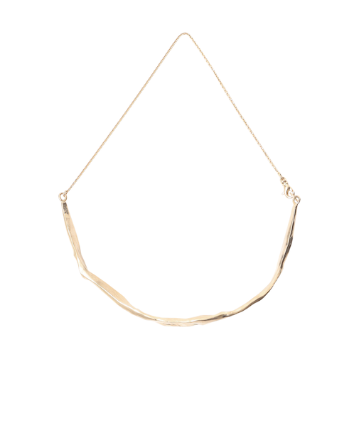 カーブメタルプレートネックレス