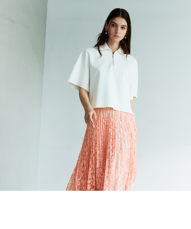 【La maglia】 ハーフジップニットプルオーバー