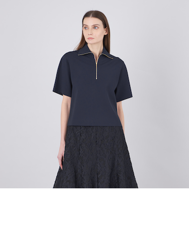 【La maglia】 ハーフジップニットプルオーバー