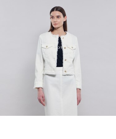 【EPOCA STORIA】 ライトデニム ノーカラージャケット 《WEB＆EPOCA THE SHOP店舗限定》