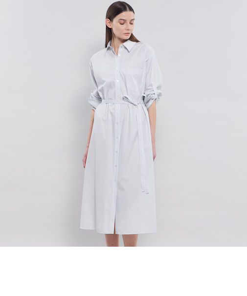【EPOCA STORIA】 ハイカウントブロード シャツワンピース 《WEB＆EPOCA THE SHOP店舗限定》