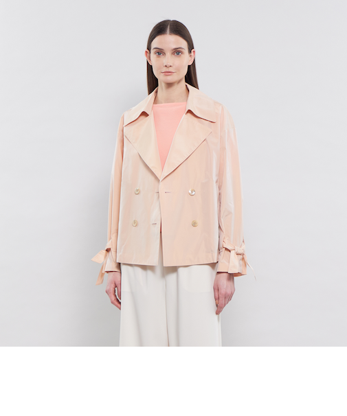 ライトメモリータフタ ショートトレンチコート