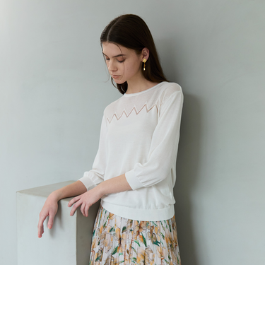 メッシュコンビニットプルオーバー