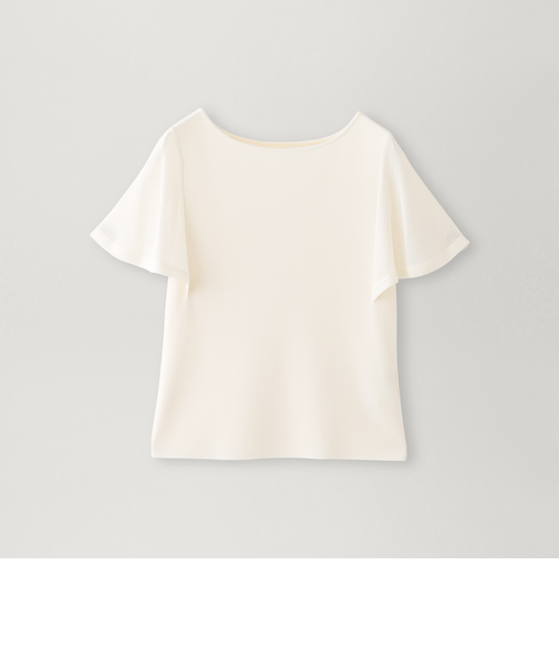 メッシュレイヤード 2WAYニットプルオーバー