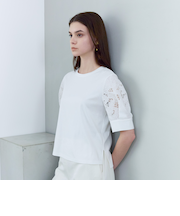 フィオーレエンブロイダリー コンビカットソー