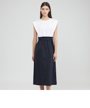 【EPOCA STORIA】 タフタコンビジャージー ドッキングワンピース 《WEB＆EPOCA THE SHOP店舗限定》