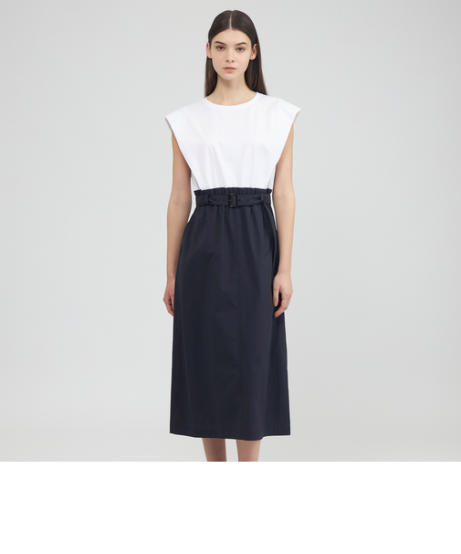 【EPOCA STORIA】 タフタコンビジャージー ドッキングワンピース 《WEB＆EPOCA THE SHOP店舗限定》