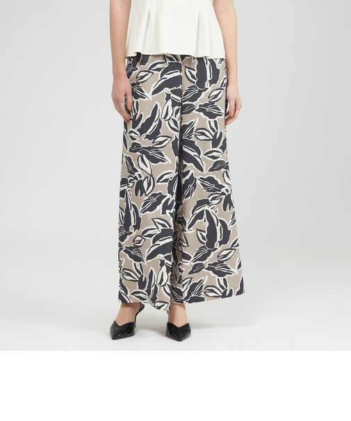 【EPOCA STORIA】 ボタニカルフラワープリント ワイドパンツ 《WEB＆EPOCA THE SHOP店舗限定》