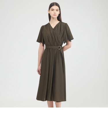 【EPOCA STORIA】 スパンライトローン カシュクールワンピース 《WEB＆EPOCA THE SHOP店舗限定》