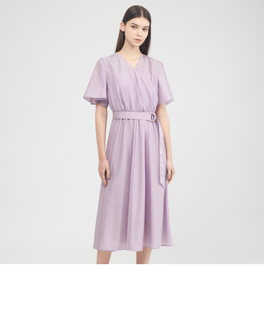 【EPOCA STORIA】 スパンライトローン カシュクールワンピース 《WEB&EPOCA THE SHOP店舗限定》