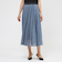 シアーデニムプリント プリーツスカート