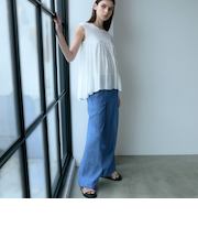 【VERY NaVY2025年6月号掲載】リネンコットンデニム ワイドパンツ