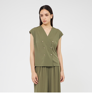 トリアセテートジャージー ダブルブレストコンパクトジレ