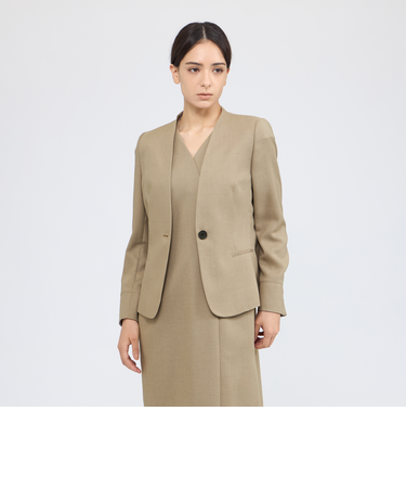 ナチュラルビエラ ノーカラージャケット