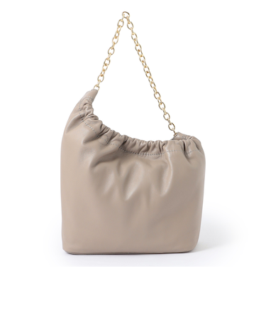 ソフトレザーギャザーバッグ