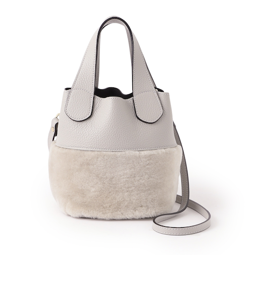 【RIPANI】ムートンコンビバケツバッグ《WEB＆EPOCA THE SHOP店舗限定》
