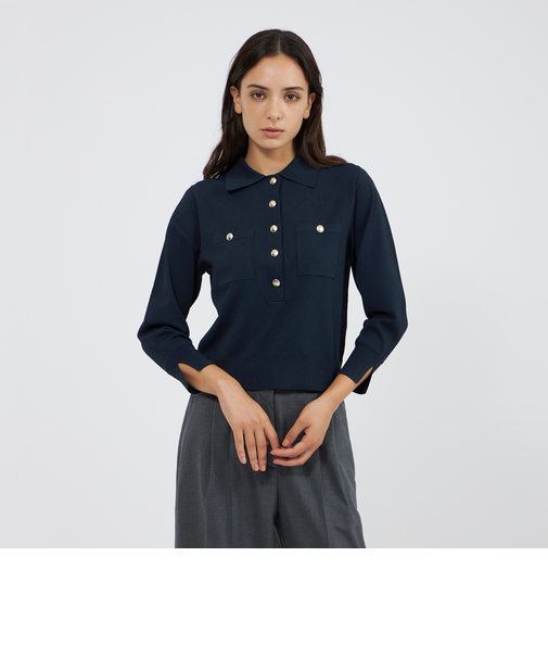 アセテートナイロン ニットポロ