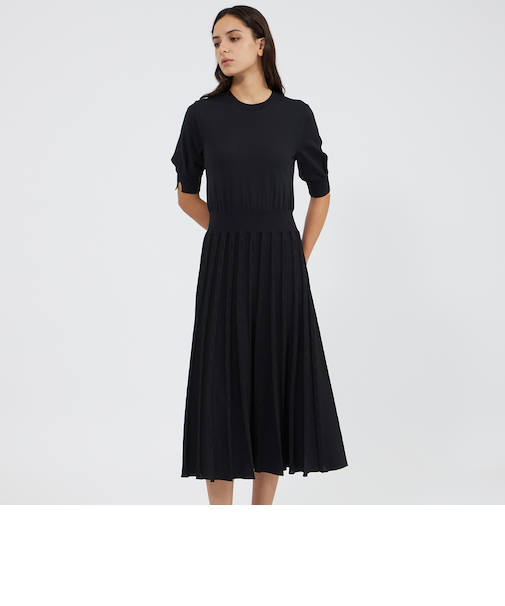 リブコンビニットドレス