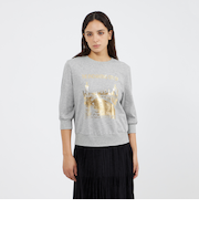 フォイルロゴプリント スウェットプルオーバー