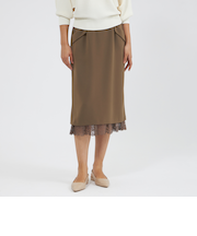 トリアセダブルクロス セミタイトスカート